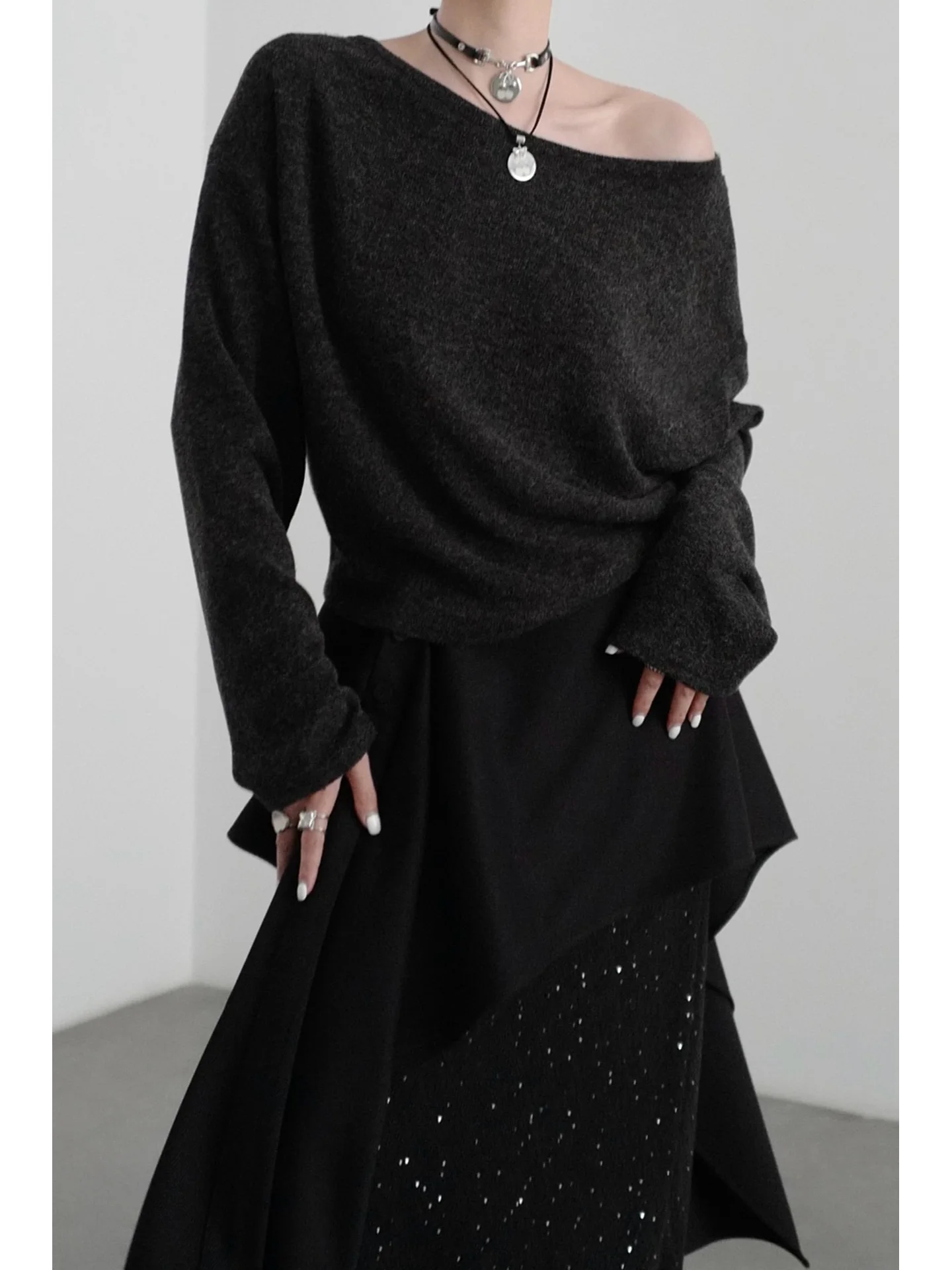 

Versatile Front Ba Wear T-irt Casual Loose Fit Long Sve Women's Top Travel Friendly Daily Wear Comfortable Polyester