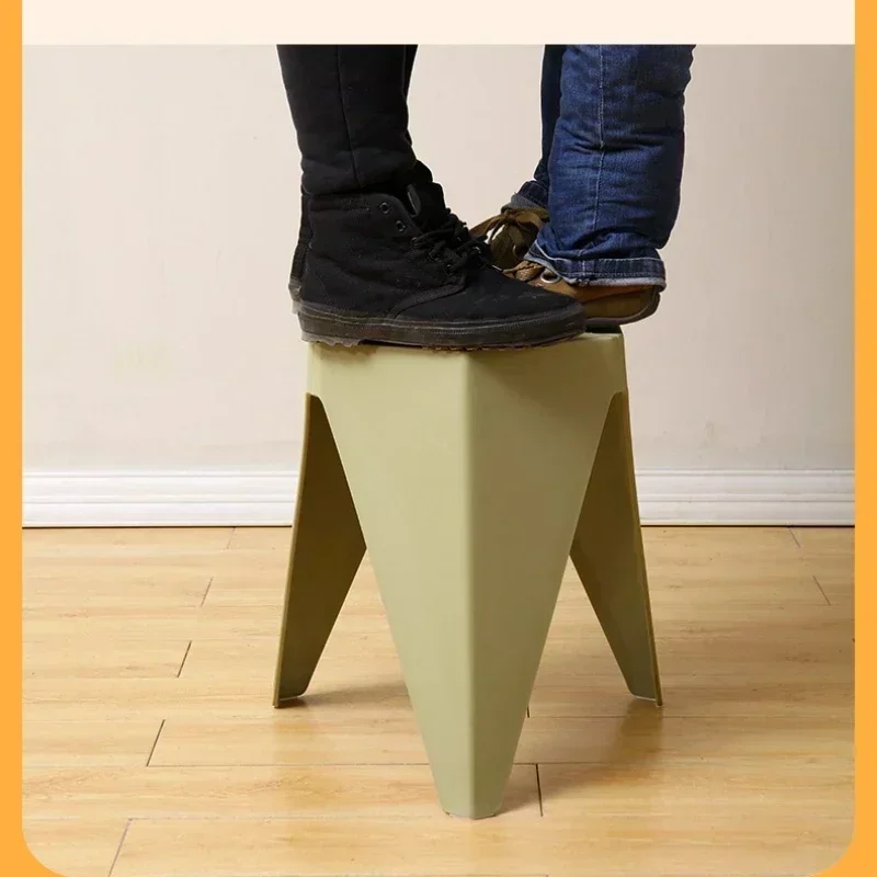 Household high stool, living room square stool, stackable stool, household goods, durable  stool chair