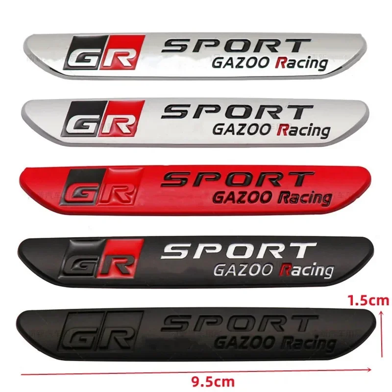 1Pcs 3D Metal GR Sport Gazoo Racing Side Fender Emblem Rear Boot Trunk Badge Sticker For Toyota GRsport C-HR RAV4 Corolla Camry