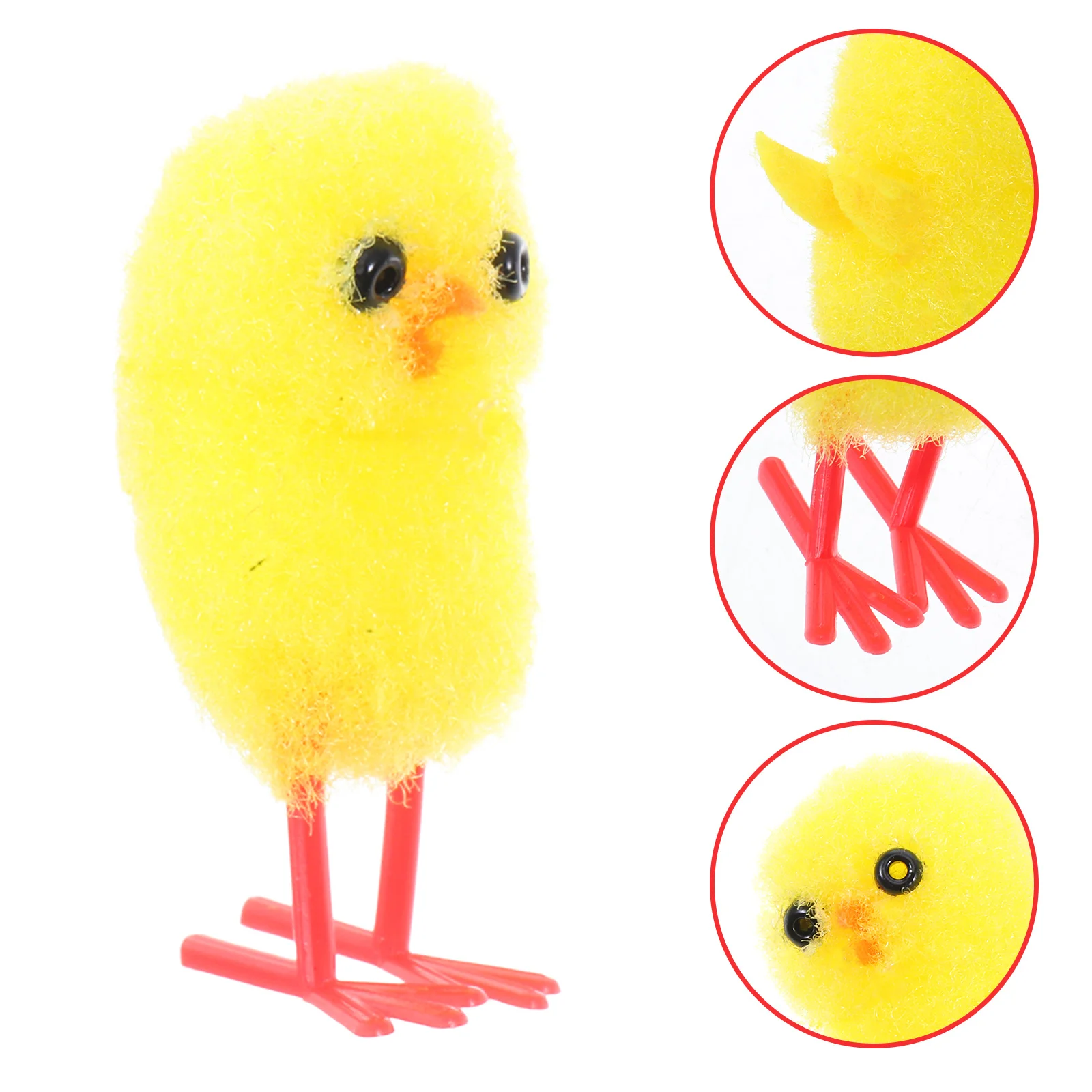 18 Stück Osterküken-Dekorationen, weich, realistisch, handgefertigt, kleines Küken für Tischdekoration, Mitbringsel, Frühlingsdekoration, Heimbüro