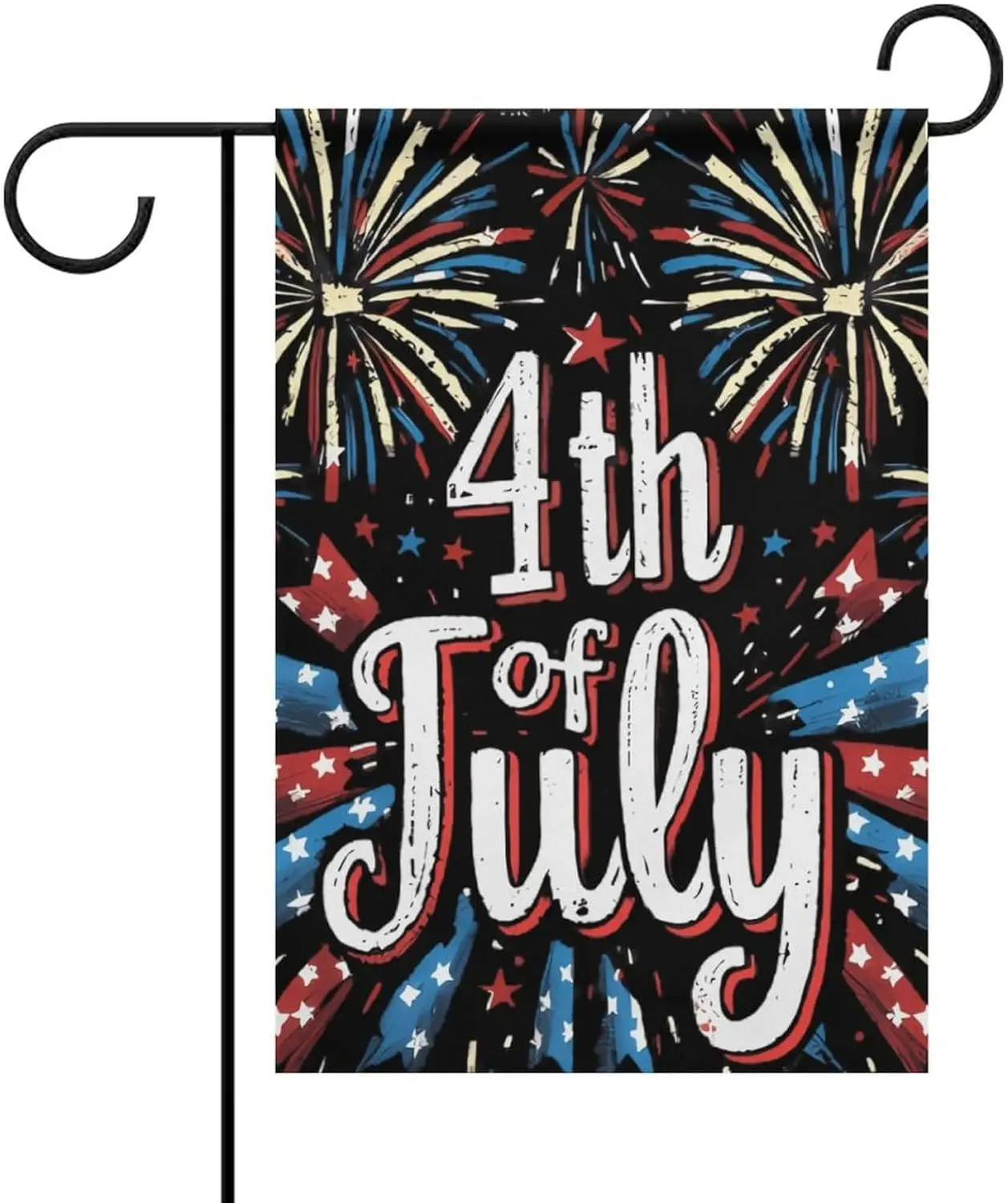 4th July US Flag Funny Welcome Spring Garden Flag Novelty Double Sided Printed Yards Outdoor Flags 12 X 18 Inch YYN UUV EEU SSL