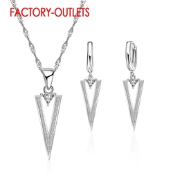 925 Sterling Silver Bridal Jewelry Sets Fashion Jewelry CZ Cubic Zirconia Pave Setting  Women Girls Engagement Anniversary