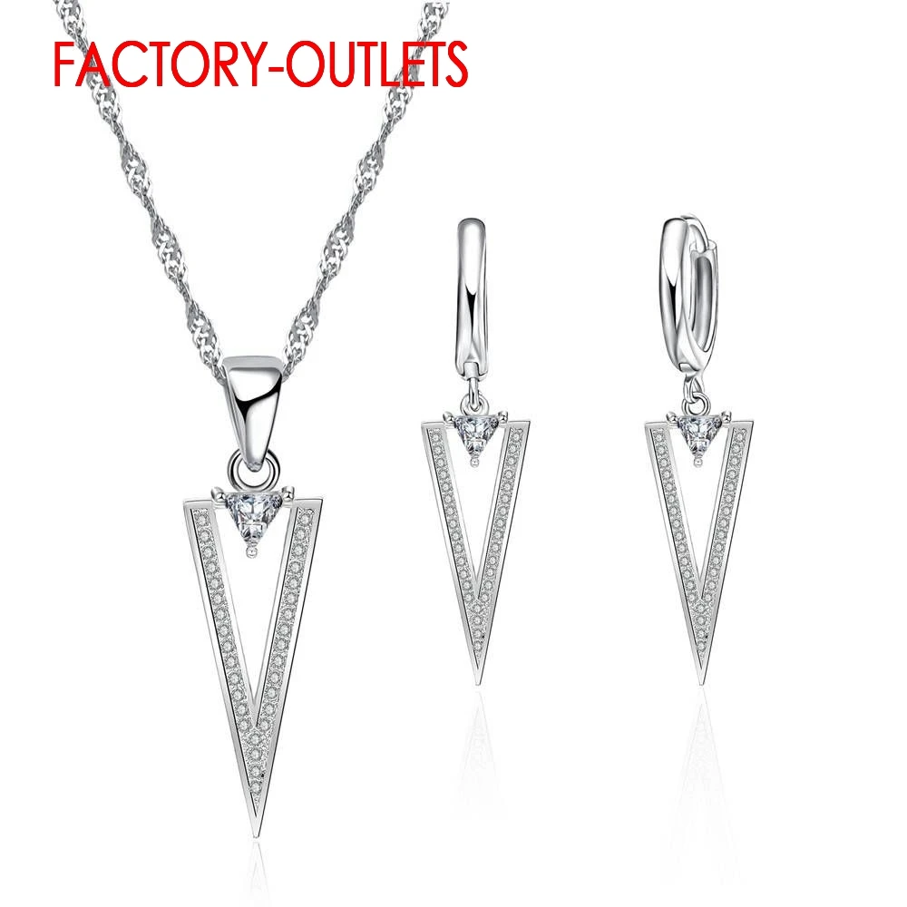 925 Sterling Silver Bridal Jewelry Sets Fashion Jewelry CZ Cubic Zirconia Pave Setting  Women Girls Engagement Anniversary