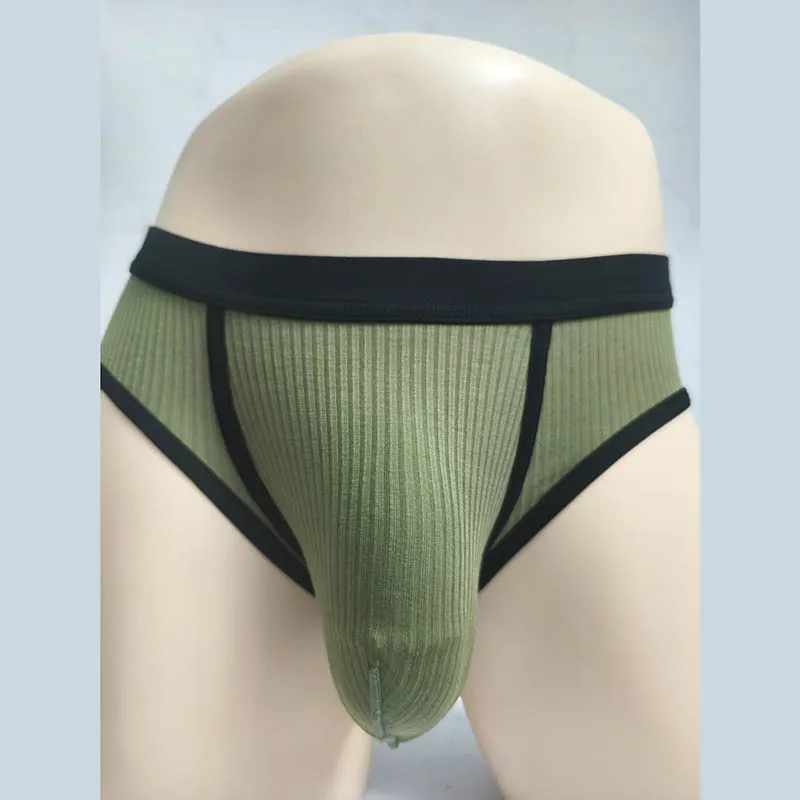Men's Triangle Pants Breathable U-shaped Large Bag Independent Compartment Egg Sexy Underwear Briefs Large Pockets Pants For Men