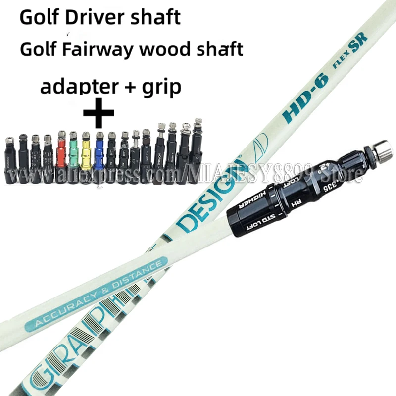 Golf Shaft Men AD HD-6 Graphite Shaft Golf Wood Driver Shaft Series+Free Assembly Sleeve and Golf Grip Golf Accessories