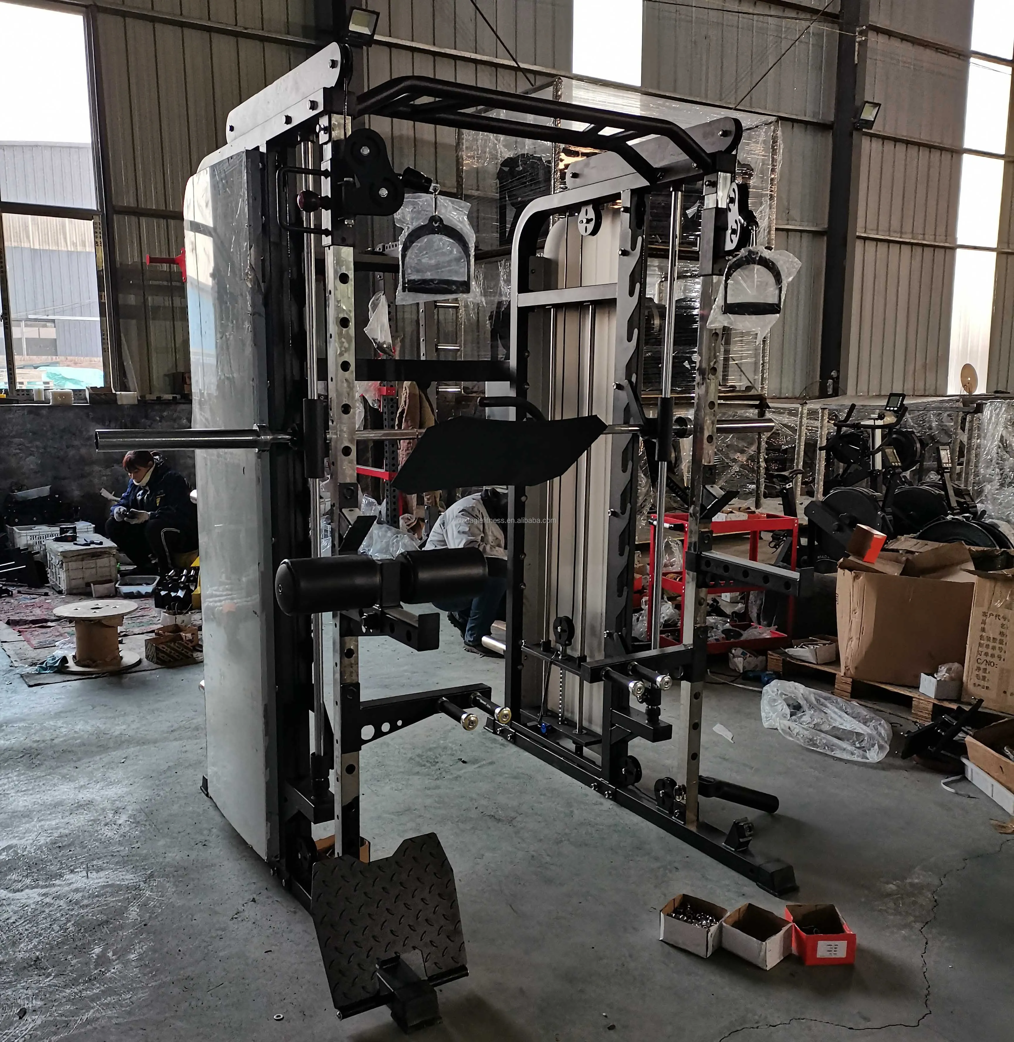 Entrenador multifuncional para deportes en casa, máquina Smith, estante para sentadillas, entrenador cruzado, máquina Smith