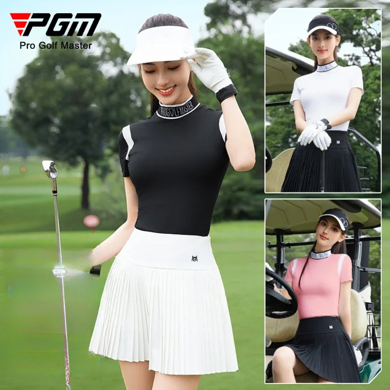 PGM Golf Women's Ice Silk T-shirt Spring/Summer Tennis Sports Top YF791