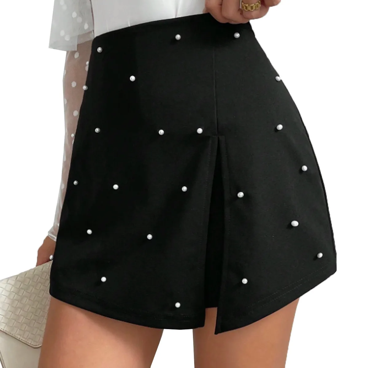 Women's Spring and Autumn New Arrival Best-selling Fashion Elastic Beaded European and American Style Skirt Pants