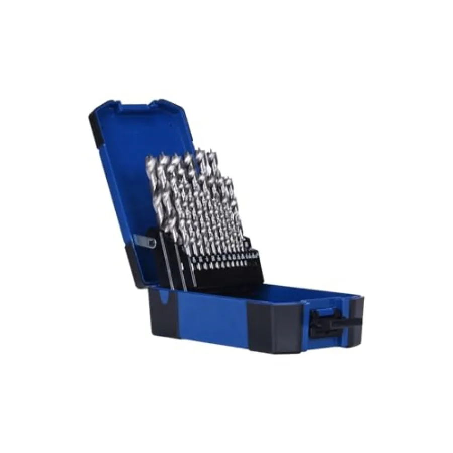 

- 25-Piece Fractional High Speed Steel Brad Point Wood Drill Bit Index Set - Perfect for Furniture Making DIY Includes 1/8" to