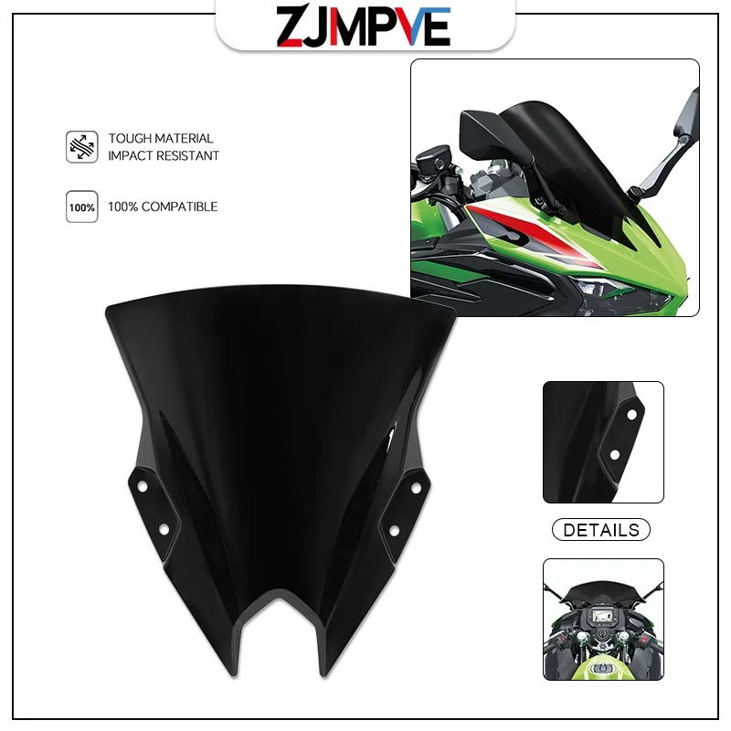 

ninja500 Wind Viser Visor For NINJA 500 SE NINJA500 2024-2025 Motorcycle Front Windshield WindScreen Screen Deflector Protector
