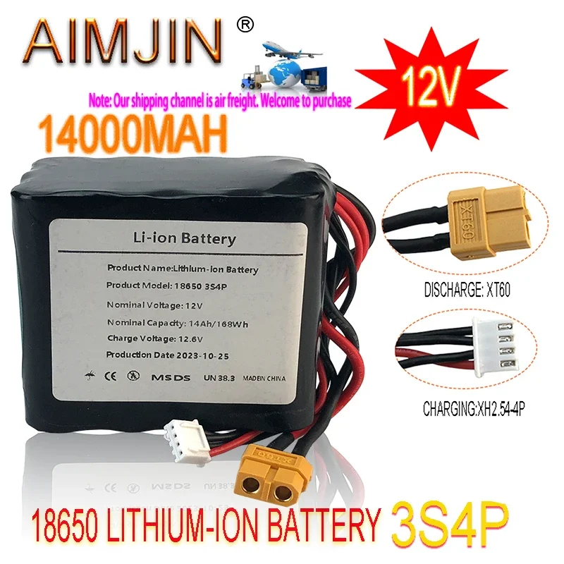 

12v 14Ah 3S Li-ion battery for RC Car Airplane Quadcopter spare parts 3s lipo battery 12.6 V battery for RC toys XH2.54-4P XT60