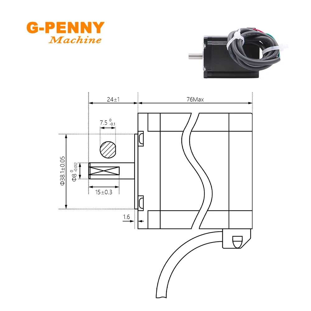 NEMA23 57x76mm Stepper motor 4A 1.89Nm 270Oz-in CNC For Router Engraving Milling Machine 3D Printer