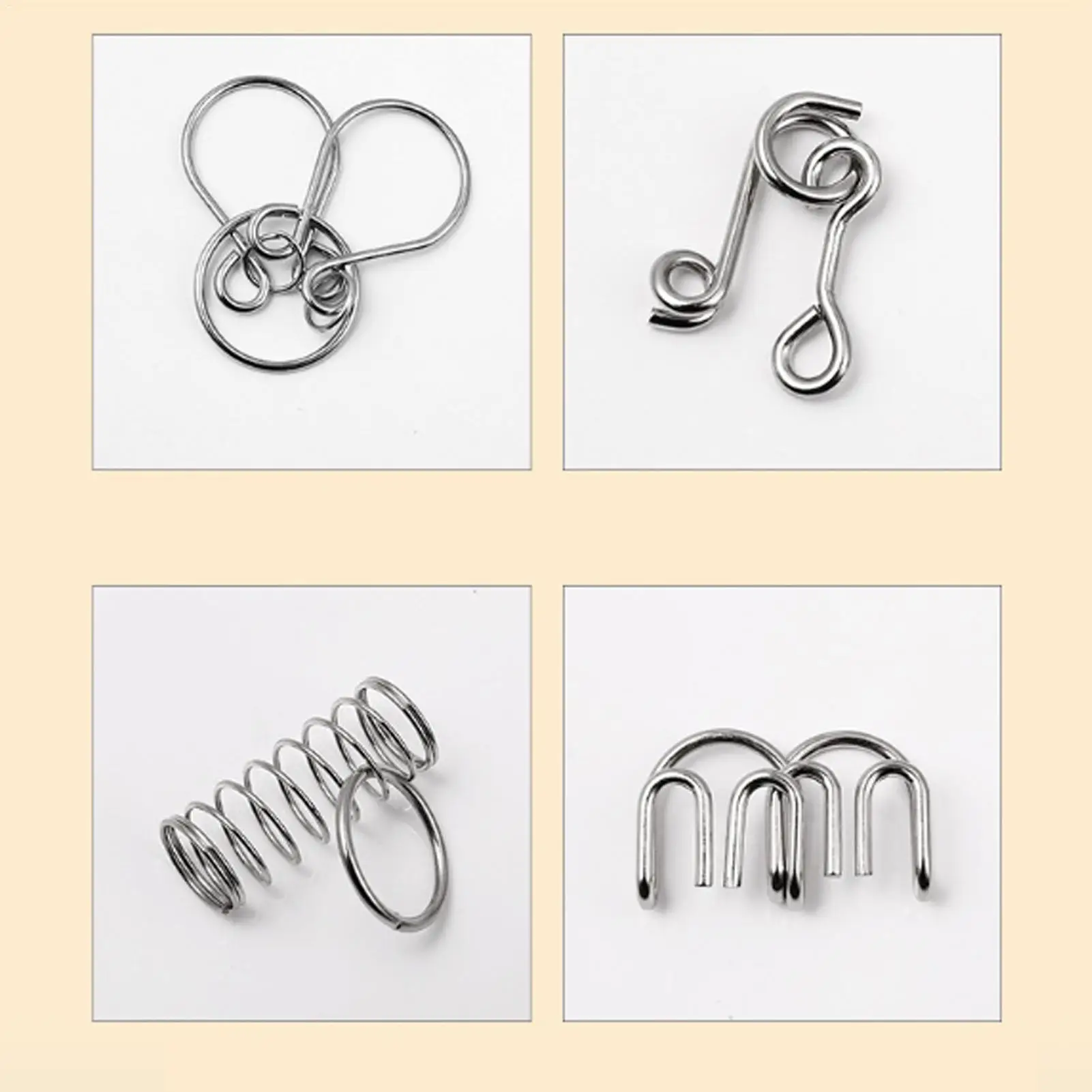 Teaser Puzzles anneau jouets éducatifs 32 pièces/ensemble métal casse-tête Puzzles jouets éducatifs cadeaux de fête pour la maison école voyage