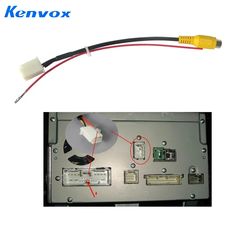 4 Pins Connection Cable For Mazda 6 Atenza CX-5 Rear Reversing Camera To OEM Monitor without Damaging the Car Wiring