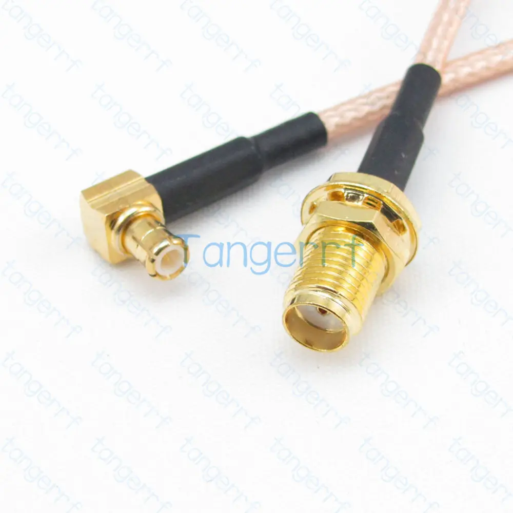 RG316 MCX Male Right Angel 90Degree  to SMA Female Bulkhead Jack RF Pigtail Cable RG-316 Low Loss Coaxial High Quality Tangerrf