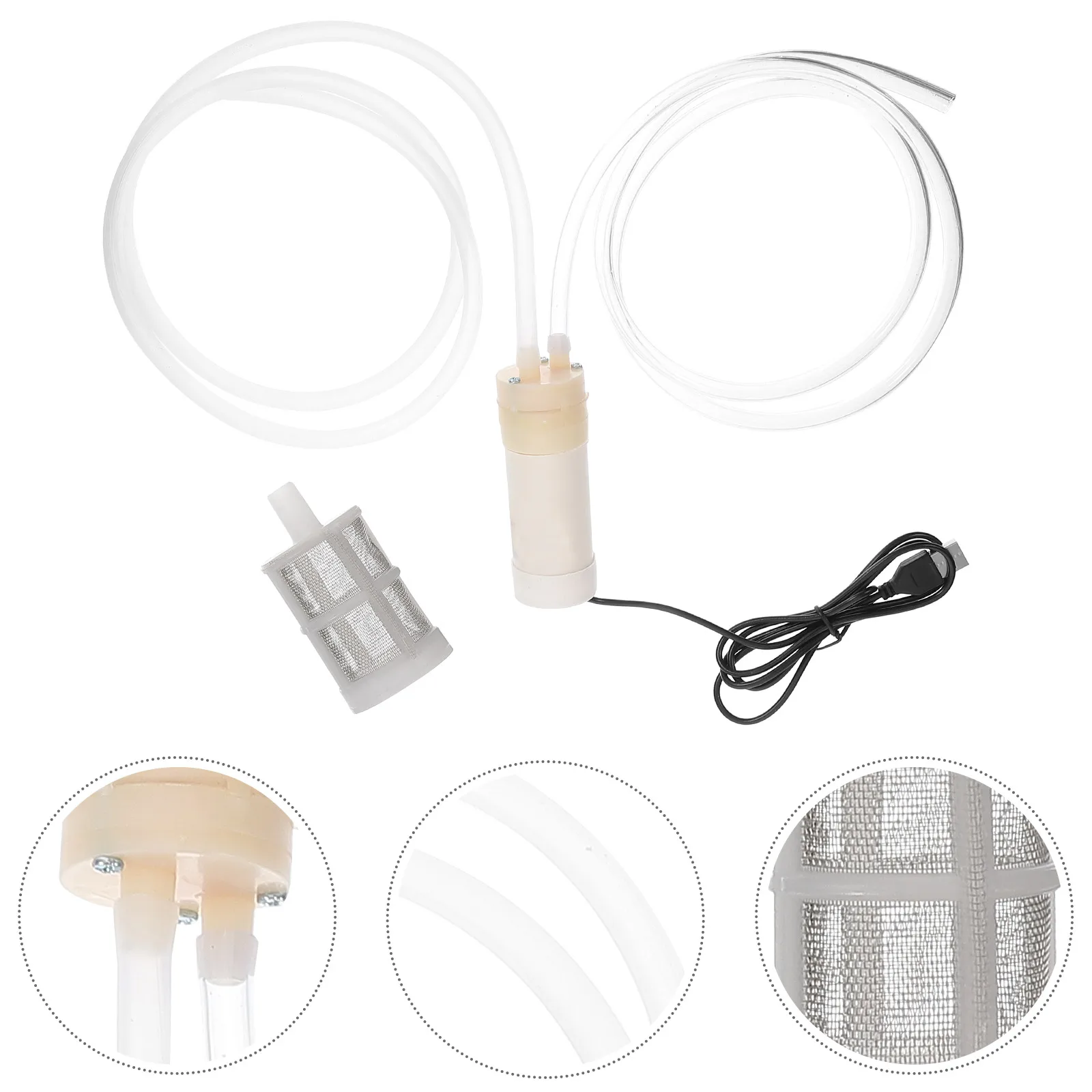 

1 set Portable Water 1M USB Plastic Balcony Terrace Hydroponic Sump Pool Fish Tank Small Sump Pump Mini Water Pump