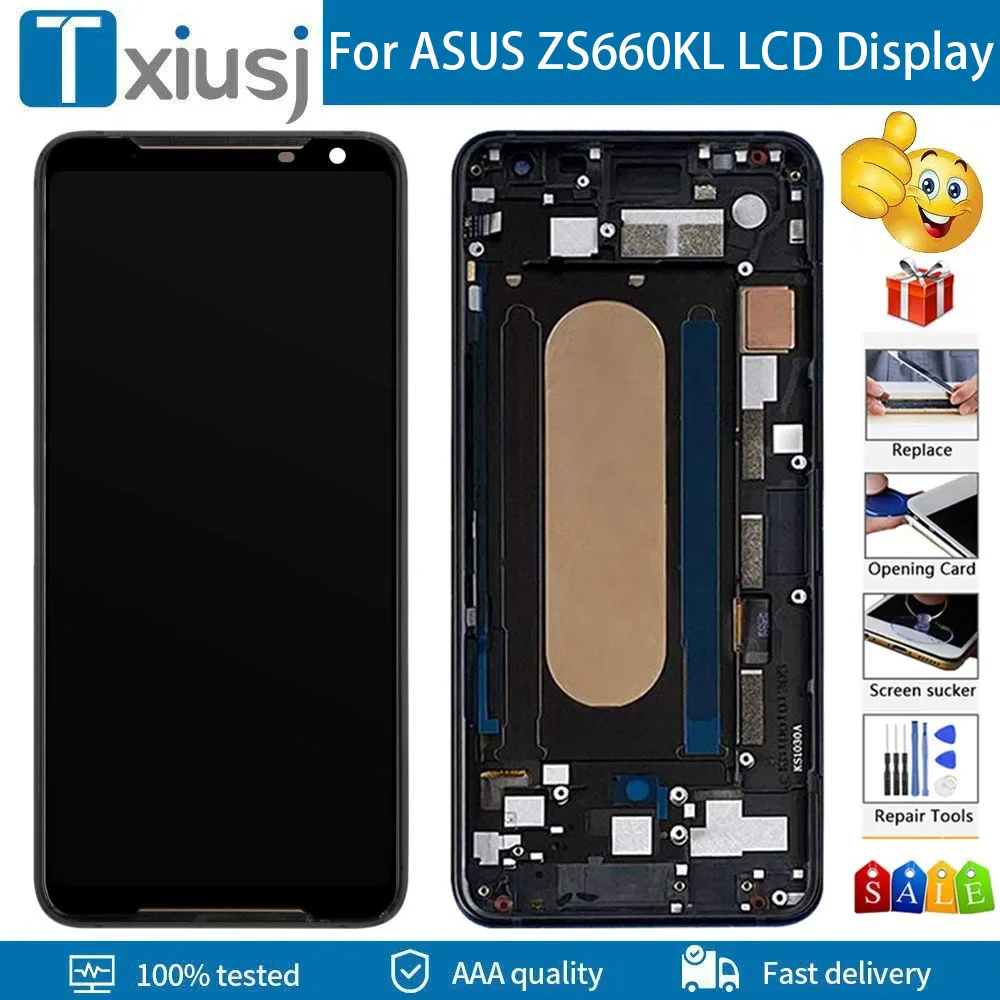 OEM LCD Screen For ASUS ROG 2 Phone2 II ZS660KL I001DA LCD Display Screen Touch Screen Digitizer Full Assembly With Frame 6.59''