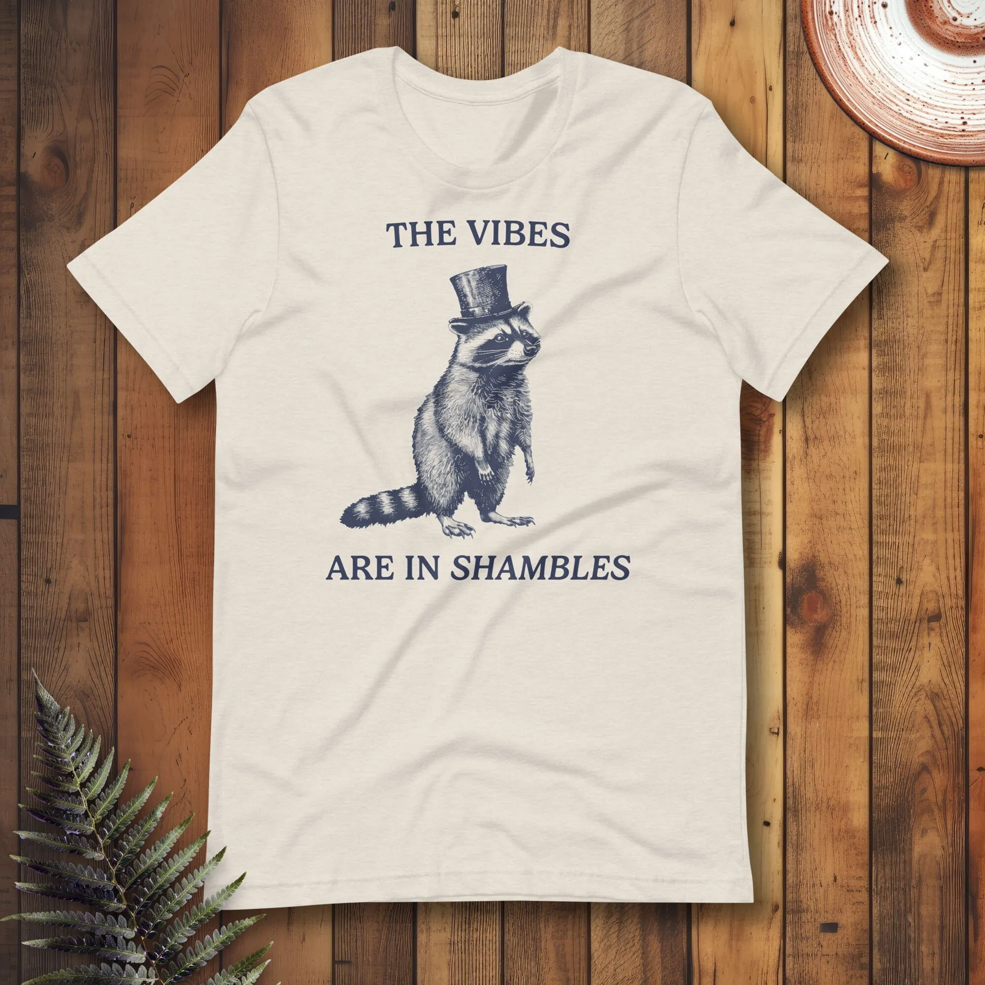 Vibes Are In Shambles T Shirt Funny Raccoon Vintage Trash Panda