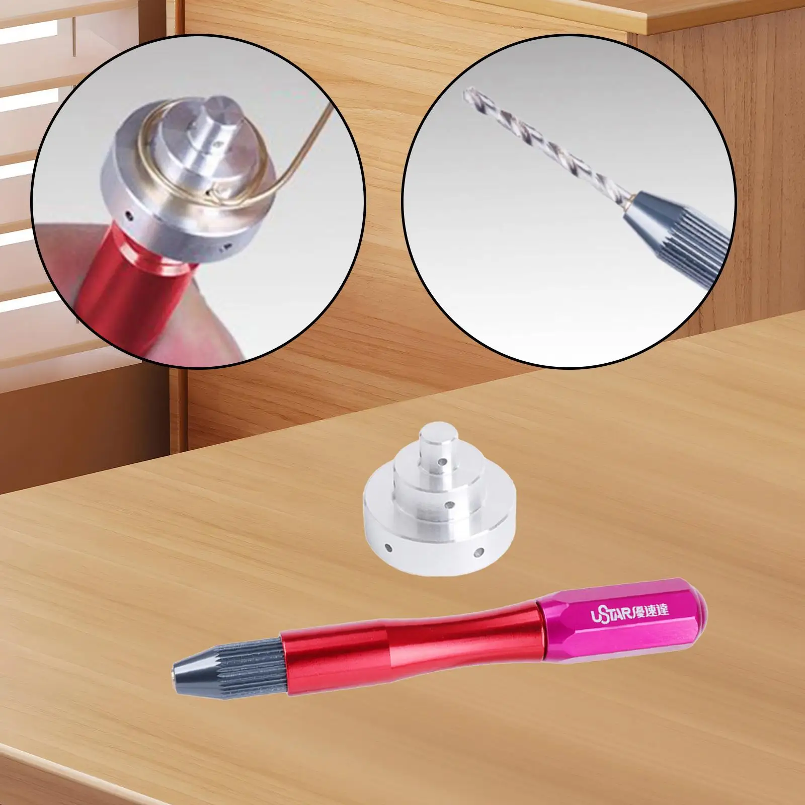 Hand Drill with Winding Device Rotary Tool for Clay Jewelry Making Model