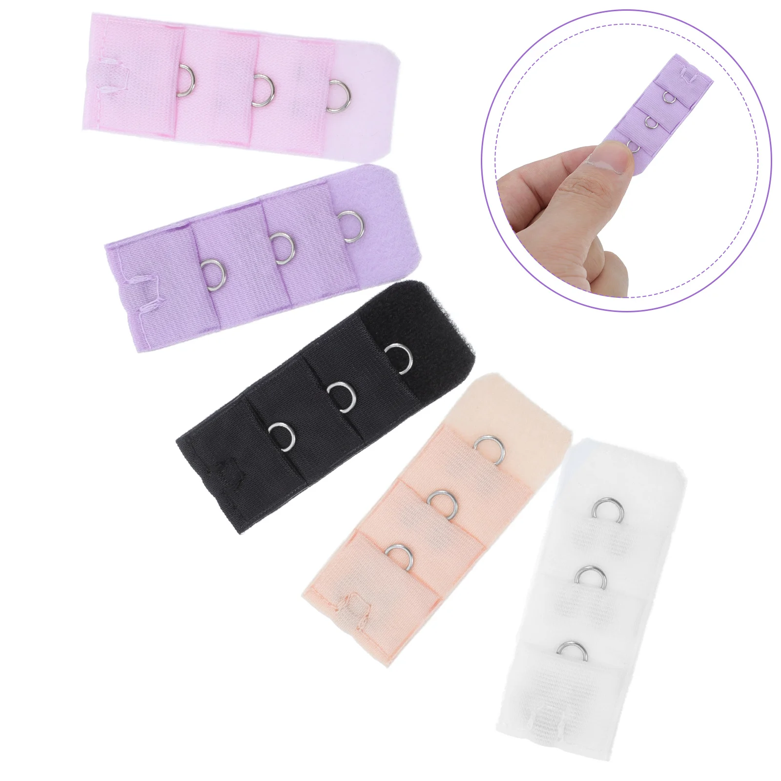 10 PC Extension Buckle Single Row Brassiere Extenders Hook Button Women's Hooks