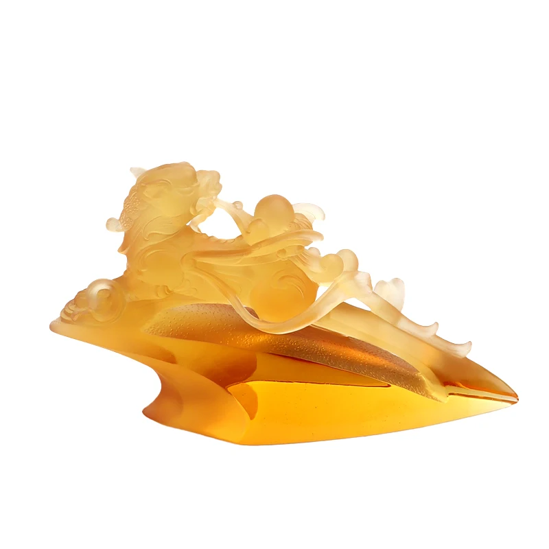 R#* Customized Tiger Sculpture Liuli Glass Art for Business Premium Crystal Crafts Gift ArtFamily Jiangsu Ornament Love Model