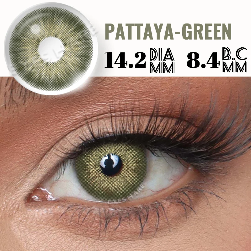 D\'ORELLA Colorful Contact Lenses for Eyes 1pair Gray Pupils Lens Blue Eye Lenses Green Lens Yearly Brown Contacts Cosmetic Lens