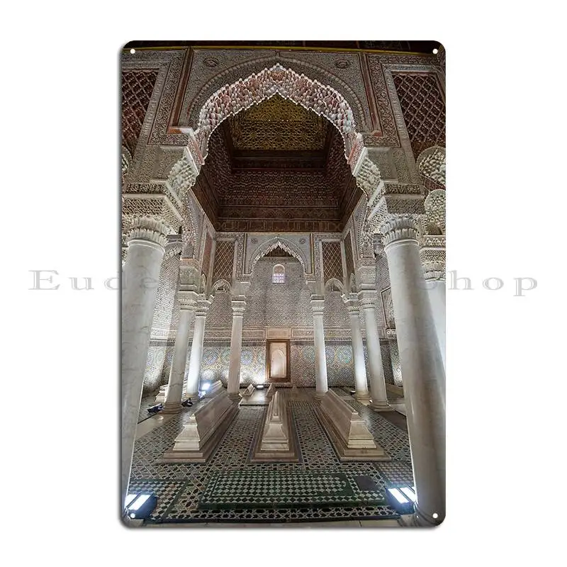 Saadian Tombs In Marrakech Morocco Metal Plaque Poster Designing Custom Garage Club Party Club Tin Sign Poster