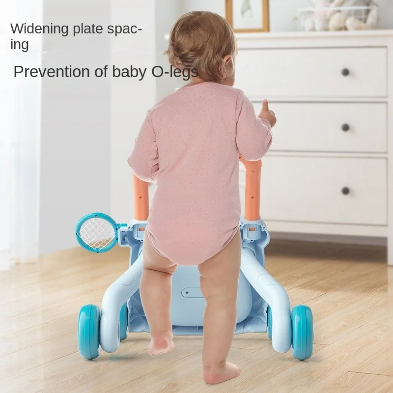 Dokitoy New Baby Walking Car Toy Baby Multi Functional Walking Handcart Anti Rollover Newborn Learning Walking Assistant Car