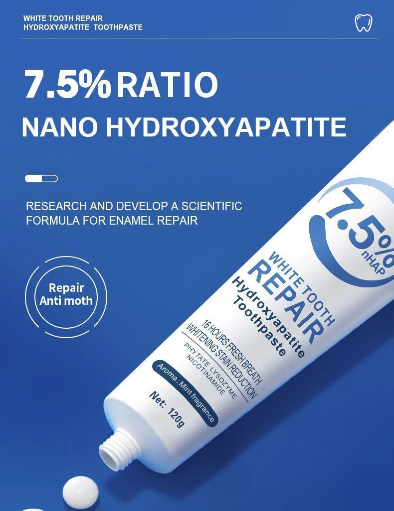 Fluoride-Free Hydroxyapatite Toothpaste - Teeth Remineralization Natural Oral Care for Adults, Cavity Prevention, Fresh Breath