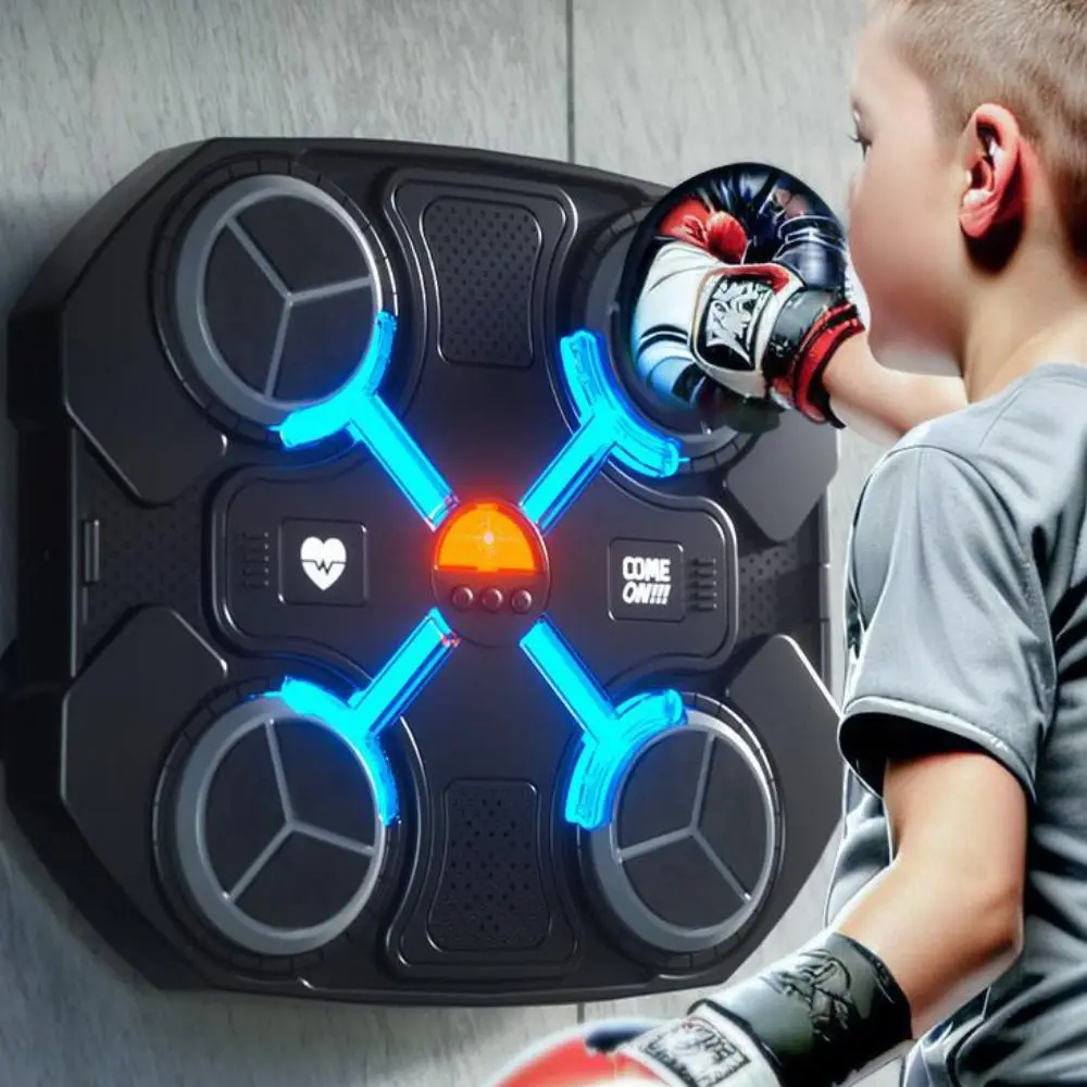 

Smart Music Boxing Machine Boxing Target BT Link Music Boxing Training USB Charging LED Lighted Electronic Boxing Wall Target