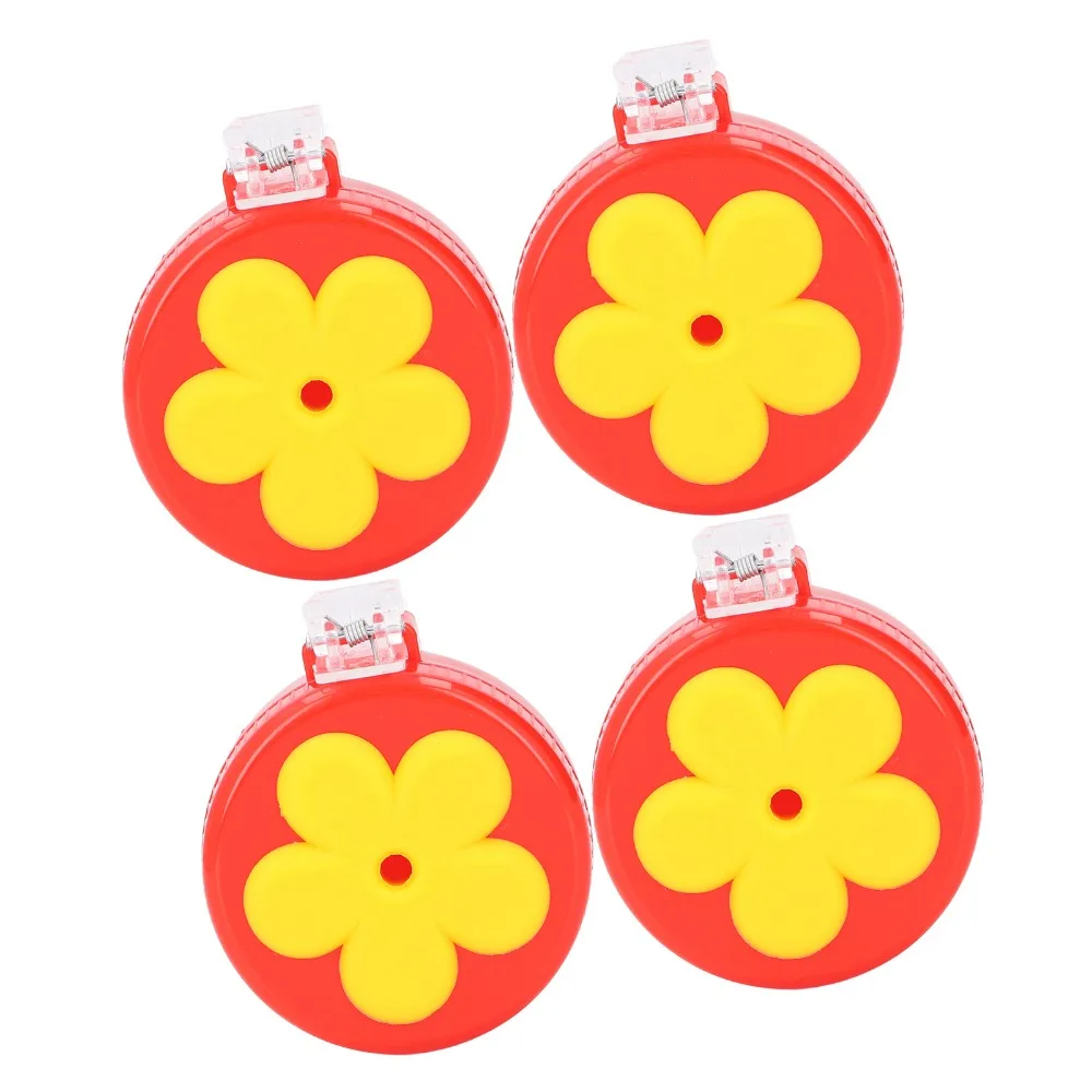 4sets ABS Hummingbird Clip Feeder Portable Size Flower Shape Flower Hummingbird Feeder With Brushes Window Hummingbird Feeder