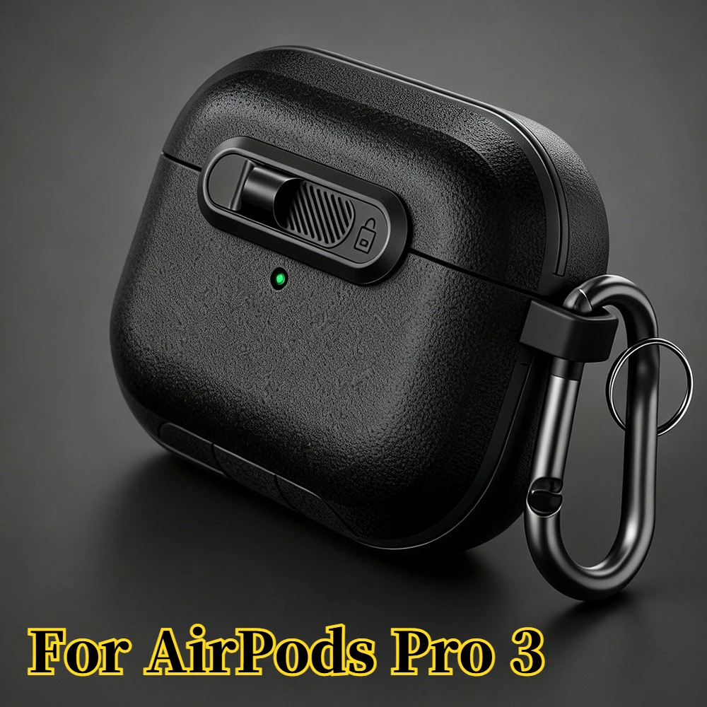 Locking Case for AirPods Pro 3 Hard Protective Cover For AirPods 4 3 2 1 Pro 2 with Slide Lid Lock Wireless Wired Charging Box