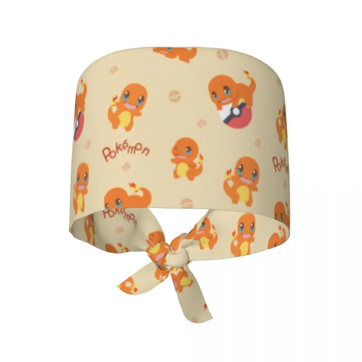 Nurse Hats Pokemon Work Scrubs Hat Charmander Trendy Medical Hat For Men Women Bandage Tie Back Design Working Caps
