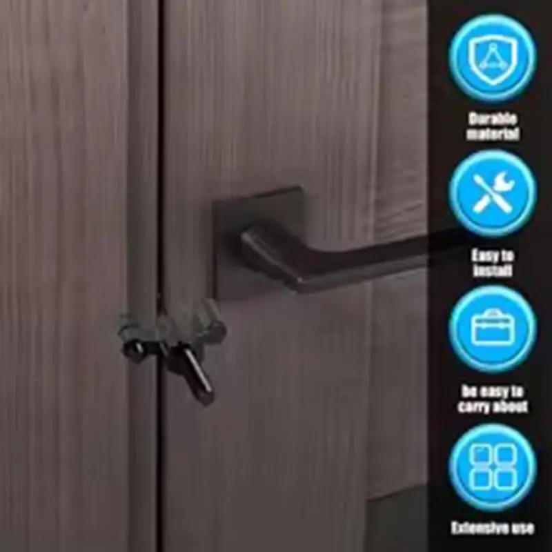 Serratura portatile per porta dell'hotel Live Alone Fermaporta per autodifesa Fermaporta antifurto da viaggio Serratura per porta a prova di bambino Chiusura di sicurezza per la casa