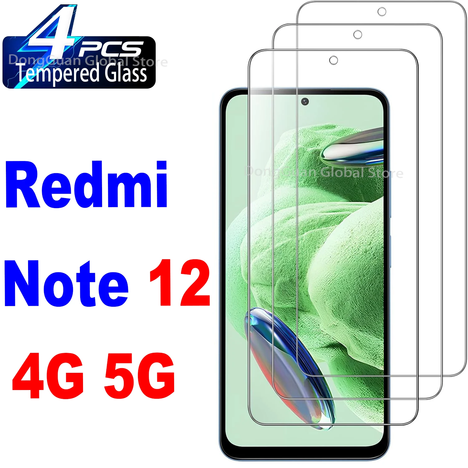 

6.67” Tempered Glass For Redmi Note 12 5G 4G Screen Protector Glass Film
