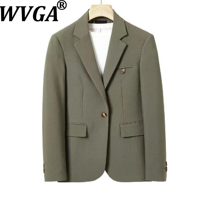 

WVGA Spring Autumn New Man Turn-Down Collar Long Sleeve Blazers Niche Chic Casual Straight Suit Pants Two Pieces Sets Ins W14294
