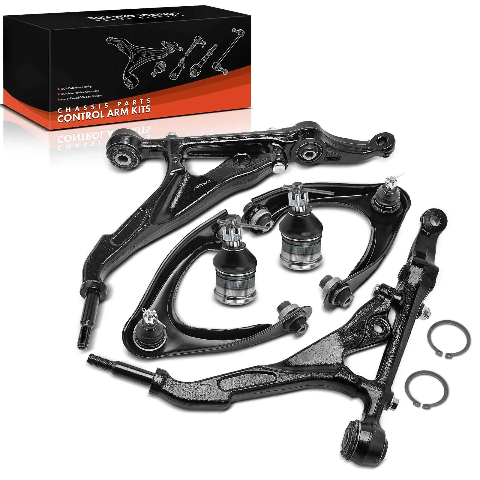 Frankberg 6-delige wishbone set vooras onder voor Honda Civic VI Coupe fastback hatchback notchback 1994-2001 51460S04023