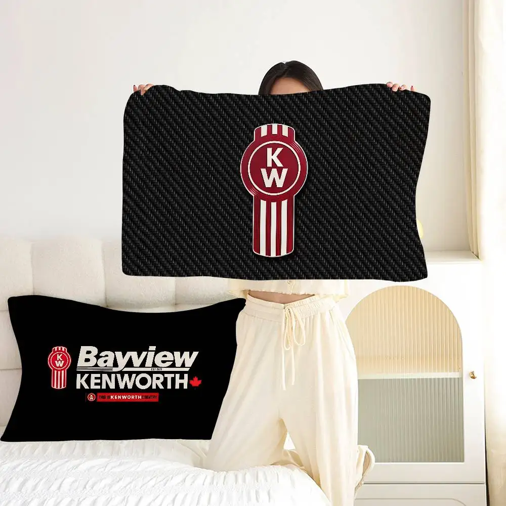 

K-Kenworth Truck Logo Quick-Dry Polyester Pillow Towel Pillowcase Sweat-Absorbent & Breathable For Daily Use