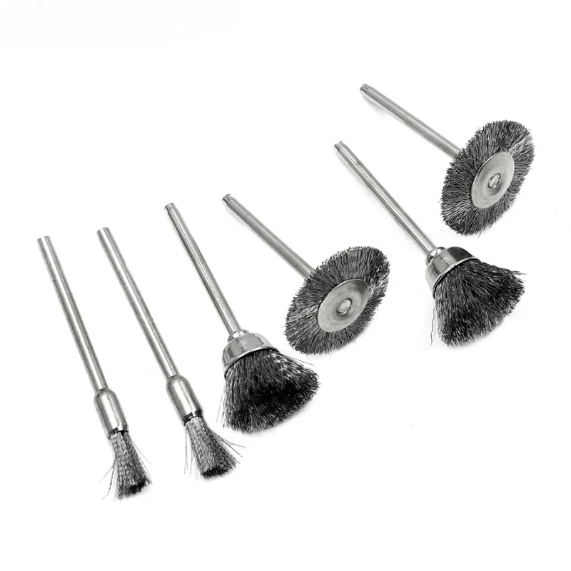 

45 шт., 60 шт., мини-щетки из стальной проволоки, вращающийся инструмент для дрели Dremel, полировки, шлифовального круга, маленькая щетка, аксессуары