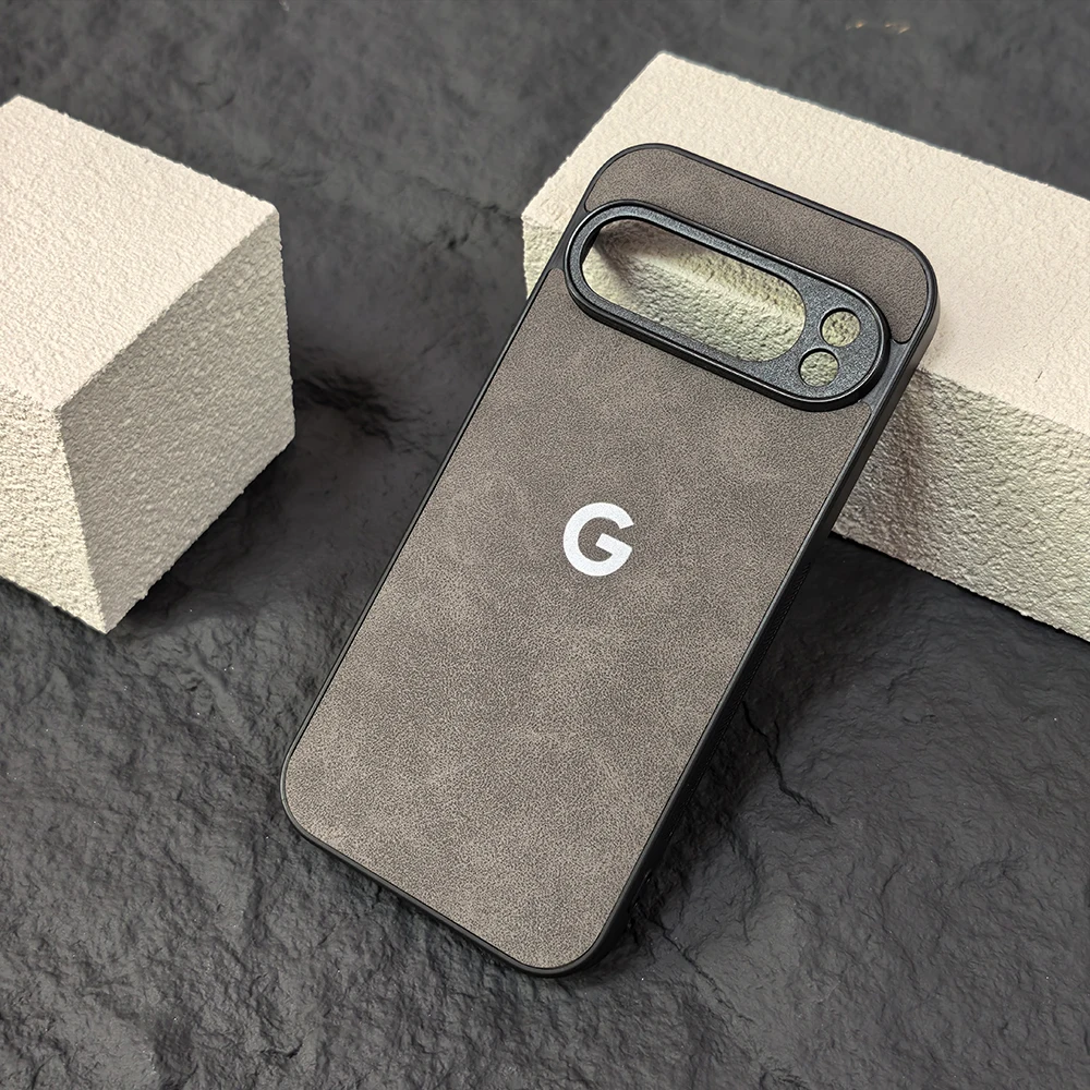 Offizielle Business Anti-Rutsch Schafsleder Flanell Lederhülle für Google Pixel 11 10 Pro XL 9 8 7 6A Stoßfeste Telefonschutzhülle