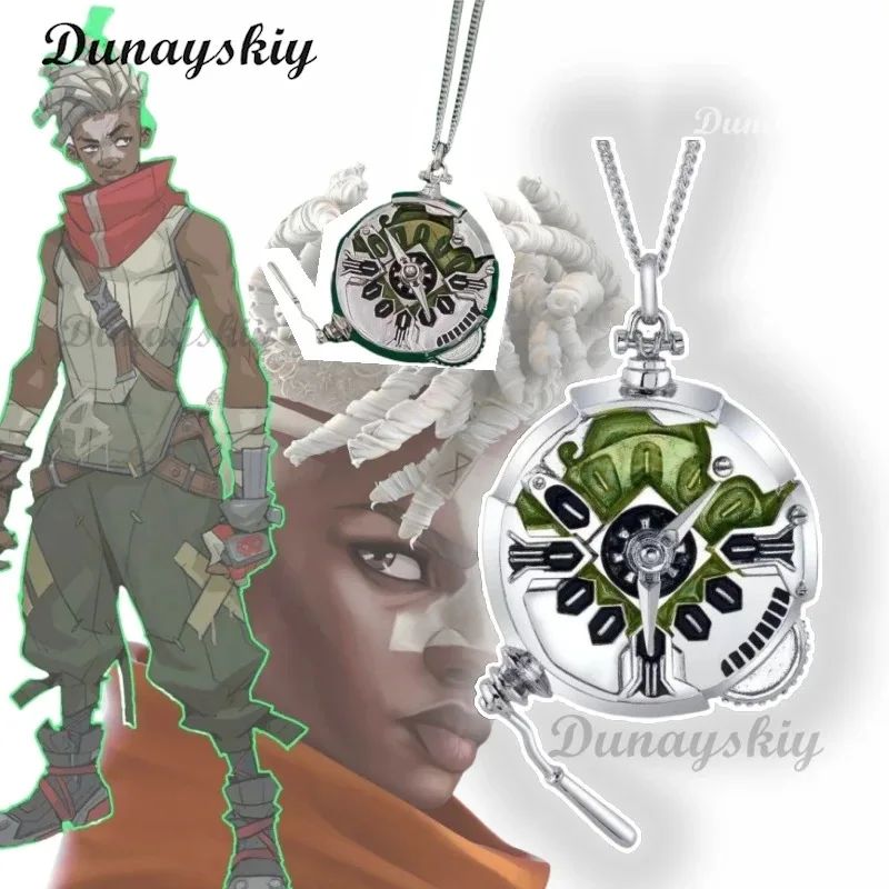 

Arcane LoL Ekko Cosplay Stopwatch Necklace Game Accurate Time Pendant Fantasy Props Gift for Men TV Show Cosplay Accessories