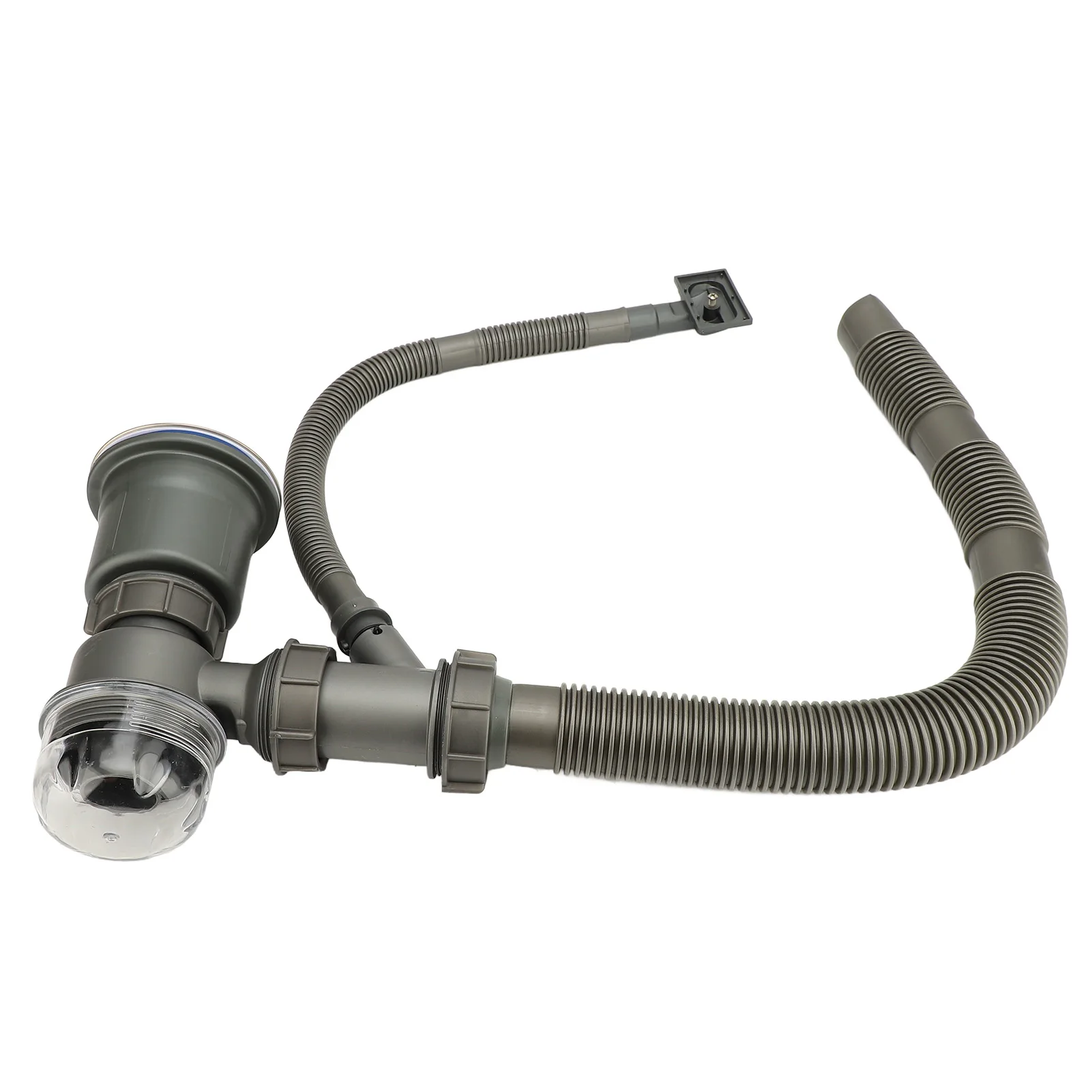 

Sink Drain Pipe Kit Erosion Resistance Professional Odor Resistance Thickened Kitchen Sink Drain Kit Leakage Proof for Kitchen