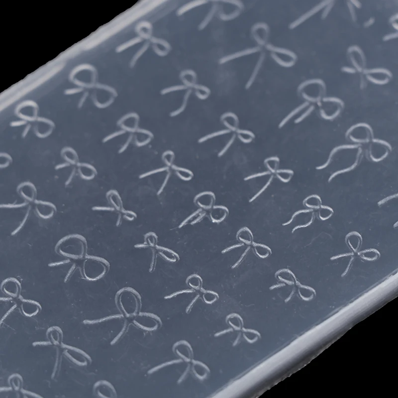 Stampo Bowknot Piastre per timbratura intaglio 3D Decorazioni artistiche per manicure Modello di stampo per nail art in silicone di design fai-da-te per ciondoli per unghie