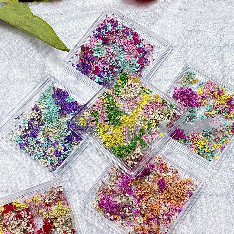 Decorazioni fai-da-te per nail art Fiore secco in gel in stile giapponese per unghie Gioielli artistici Ciondoli Fiore Decorazione per salone di bellezza