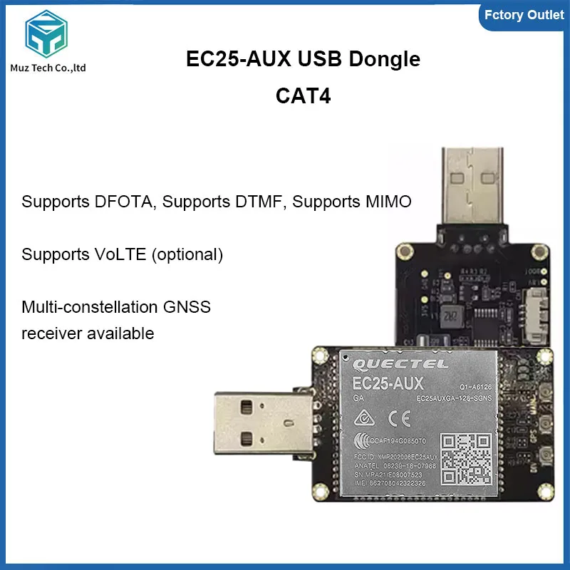 

Quectel EC25AUXGR USB Dongle With Case EC25EUXGR LTE CAT4 module Support GNSS with Antenna breakout kit