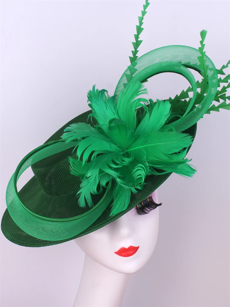 

Mint Big Fascinator Hats with Yellow Flower Church Wedding Chapeau Cap Ladies Occasion Millinery Femme Kentucky Ascot Elegant