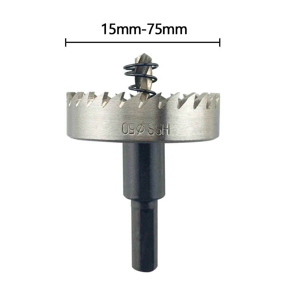 1 Pcs 15-75mm HSS Hole Saw High Speed Steel Drill Bit Drilling Crown for Metal Alloy Stainless Steel Wood Cutting Tool