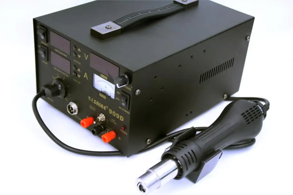 Repair Rework Station SAIKE 909D Soldering Station Supply Rework Station 3 In 1 Heat Gun Desoldering Station