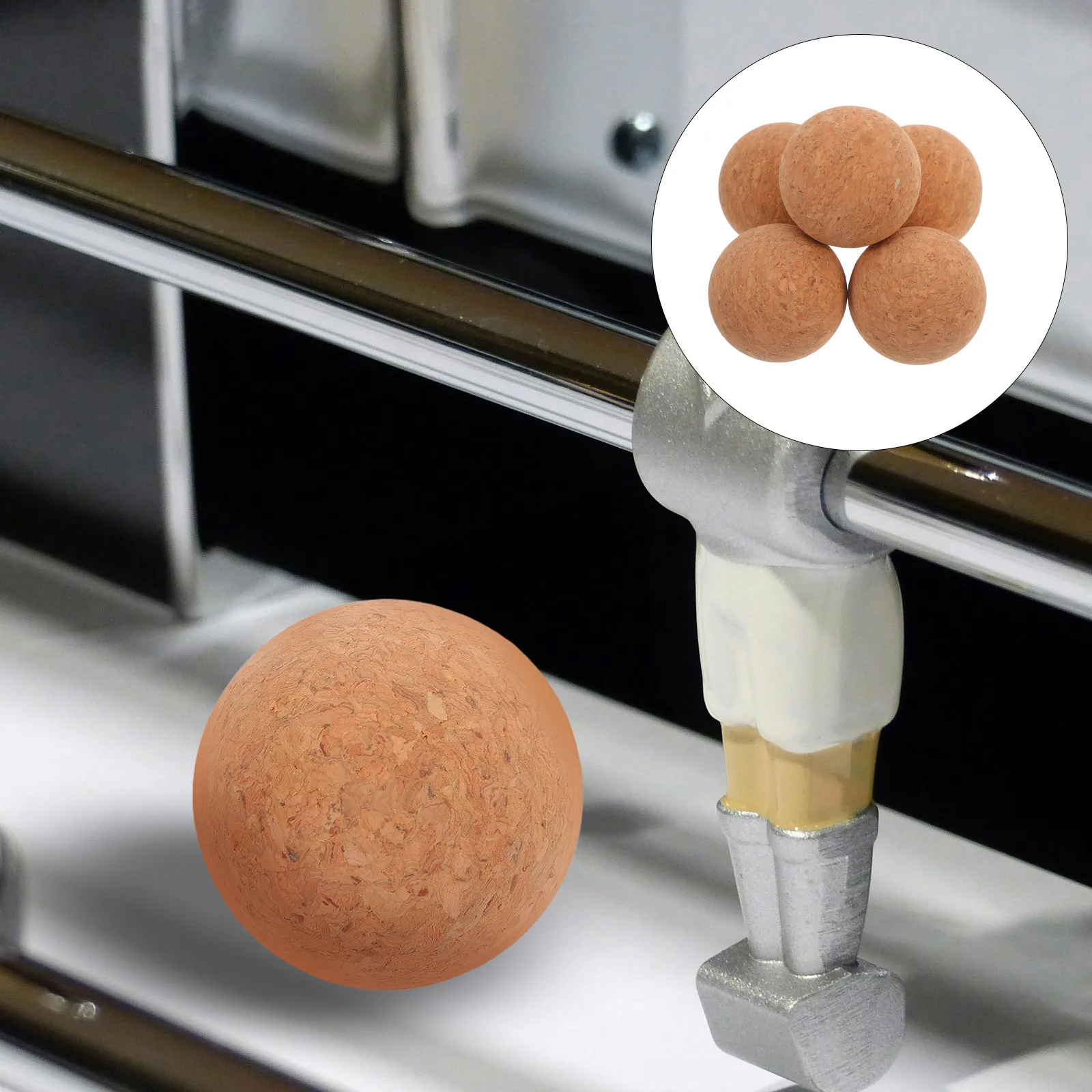 

5pcs Table Football Accessories Cork Balls Replacement Foosball Game Soccer Standard Size Lightweight Easy to Carry Store