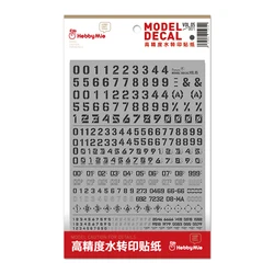 HOBBY MIO VOL5 Model Decals Digital Symbol Water Transfer Stickers Fluorescent Type For Model Hobby DIY Tools 1/100 1/144